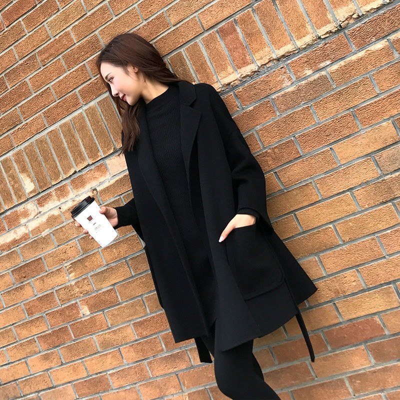 Woolen Outwear for Women, Autumn and Winter Clothing, 2024 Popular New Style Woolen Outwear, Women's Mid-Length Woolen Slim Fit Slimming Look Outwear