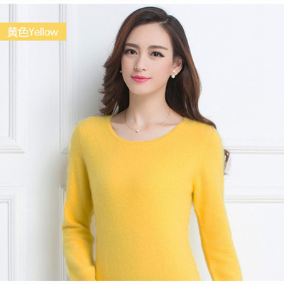 18 mùa thu và mùa đông đáy mới cashmere rắn màu Vòng phụ nữ áo len áo len của cổ áo ngắn mang bên mình nhung lỏng đan