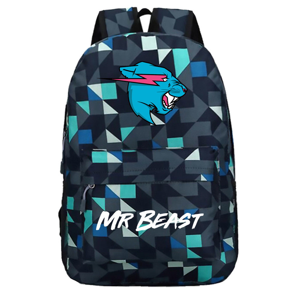 товар из китая mr beast大容量旅行双肩包野兽先生拉链透气 中小学生背包1-6年级 OTHER