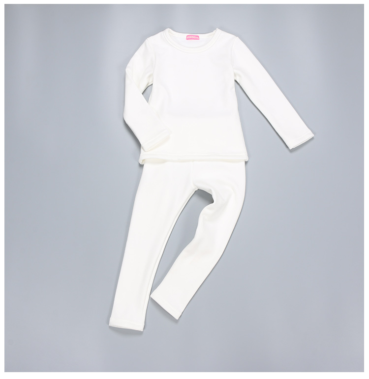 Mùa đông trẻ em bộ đồ lót nhiệt chàng trai trắng cộng với quần nhung cotton cô gái đen bó sát quần áo mùa thu quần dài đồ thể thao trẻ em
