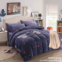 Mùa đông dày flannel quilt cover mảnh duy nhất san hô lông cừu đơn đôi quilt ký túc xá quilt bìa đơn mảnh sinh viên bao gồm chăn đũi