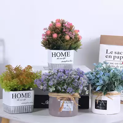 Simulation plant bonsai ornaments fake flower potted Nordic home living room Bouquet decoration plastic flower table flower decoration