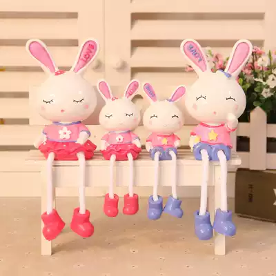 Creative cute home decorations small ornaments crafts Valentine's Day gift hanging foot doll a Miffy rabbit