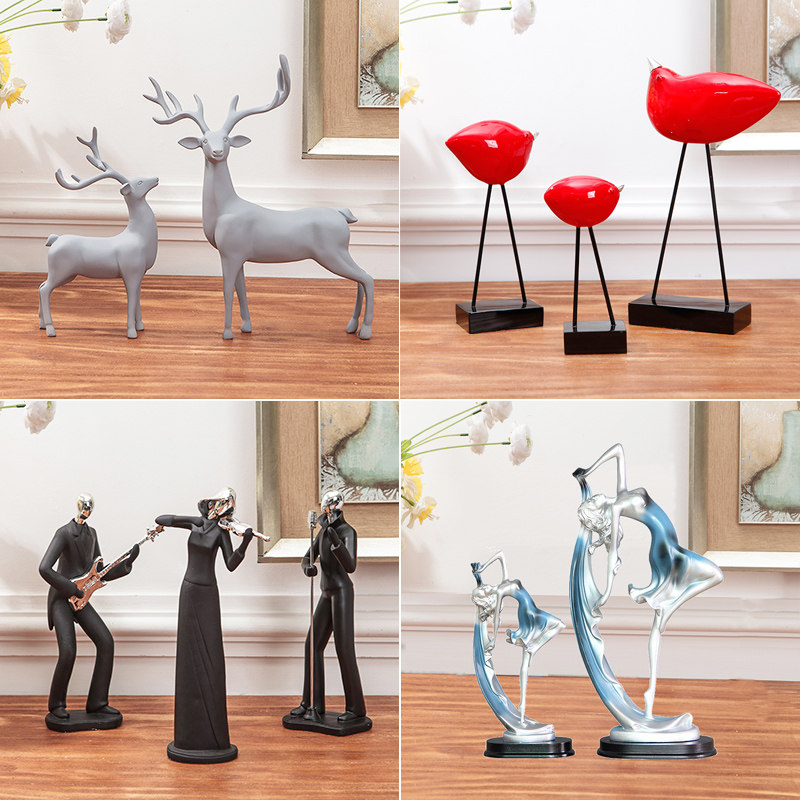 European-style home wine room library bookcase creative decoration living room piece small swing parts modern minimal setting crafts