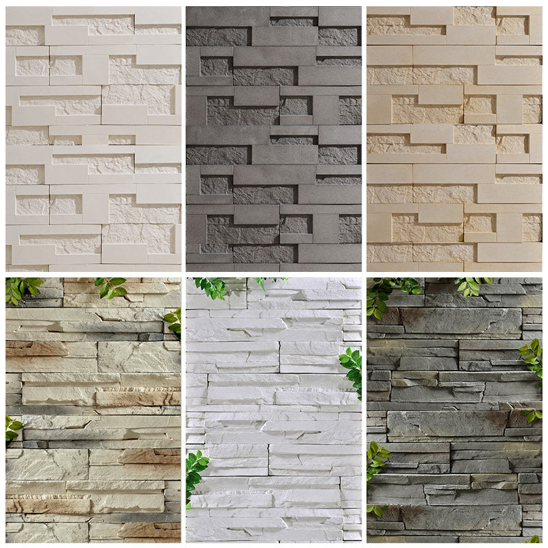 Stone culture stone living room villa simple archaized brick art TV background wall tile culture brick external wall brick