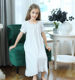 Pure cotton modal parent-child clothing for home mothers and girls children's princess pajamas long and short sleeves sleeveless cute palace nightgown