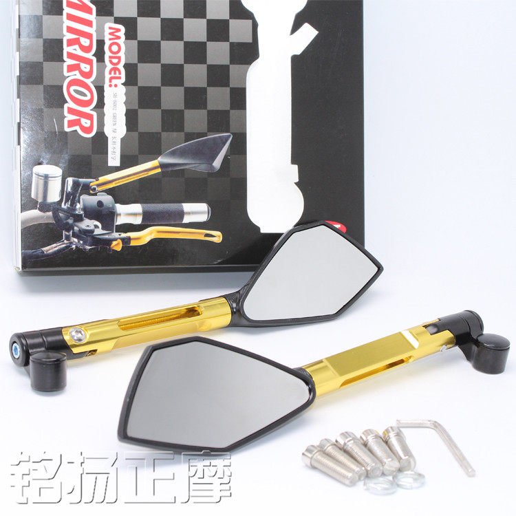 Supply motorcycle scooter moped modified rearview mirror Yamaha Sports car reflector extra large rearview mirror