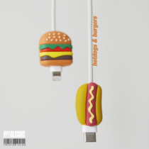 Cute data cable break-proof protective cover