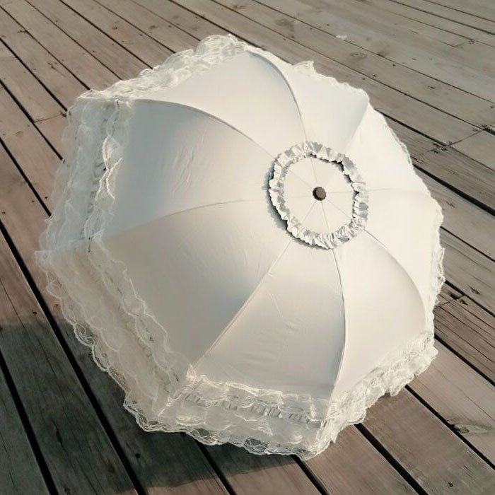 Lace Ultra-Light Sun Protection Umbrella, Anti-Uv Sun Umbrella, Korean Fresh Style Umbrella, Foldable Dual-Use Umbrella for Women, Suitable for Both Sunny and Rainy Days