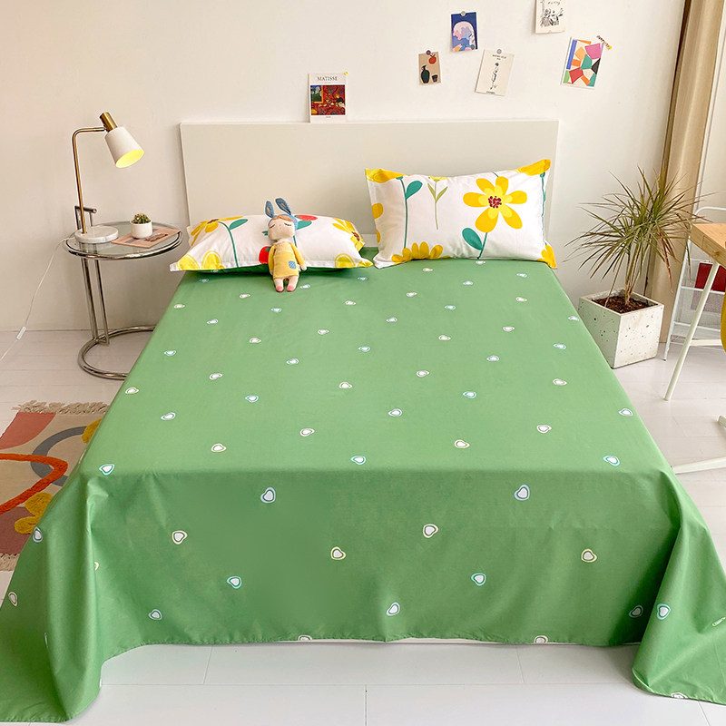 Cotton sheets single student dormitory single sheets Nordic wind simple cotton plaid sheets 20 x 23