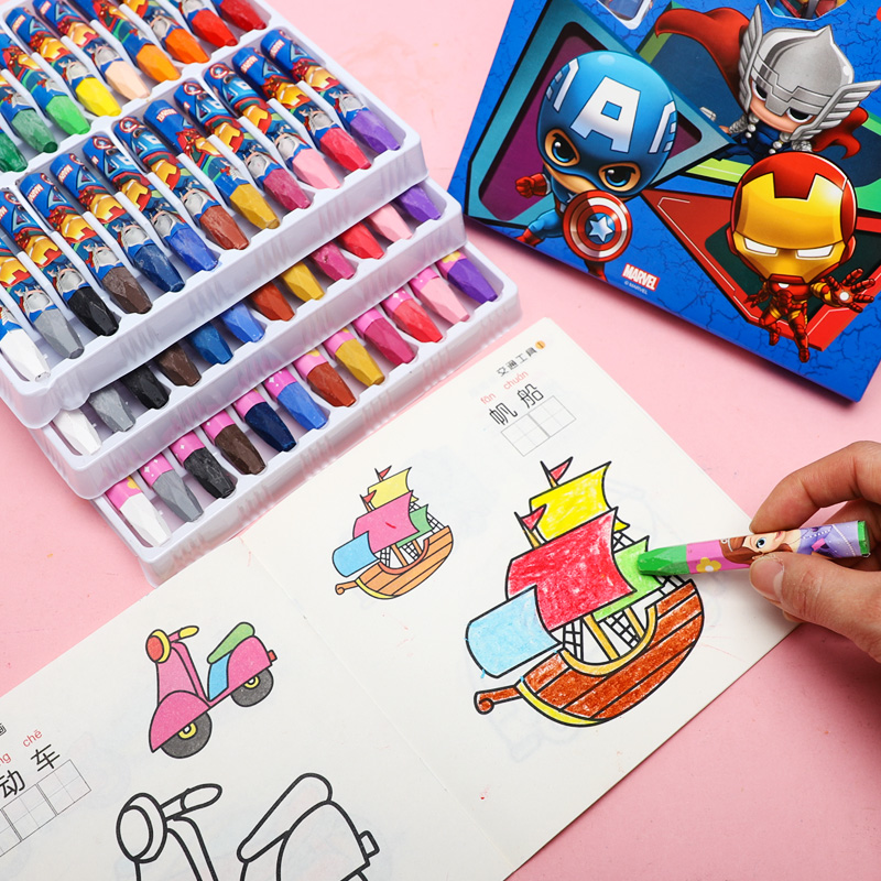 Kindergarten crayons 12 colors 18 color Elementary students drawing colorful pens children beginners hand-painted 36 color oil painting sticks 48 colors