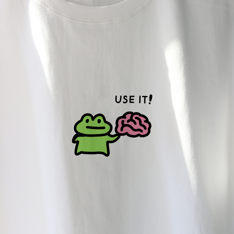 Let You Use It for a While |   Unique and Fun Frog T-Shirt for Men, Pure Cotton, Loose Fit, Round Neck, Short Sleeve, Women's Half-Sleeve Base Shirt.