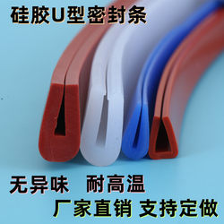 High temperature resistant U-shaped bag dust collector top cover plate silicone seal strip environmental protection equipment widened and thickened strip