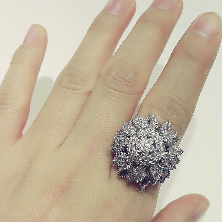 Bague Femme en Alliage argent plaque plaque or - Ref 3087948 Image 15