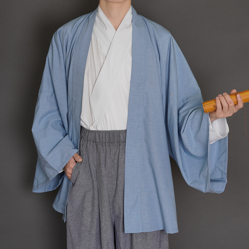 Qingshan Jie [Qingyun] Song-Style Double-Breasted Short Shirt, Everyday Chinese-Style Jacket, Spring and Autumn Hanfu, Song-Style Double-Breasted Plain Shirt