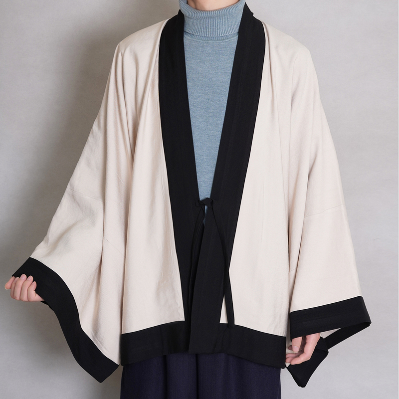 Qingshan Jiehan Hanfu, Imitation of the Song Dynasty Zhao Boyun's Style, with Raccoon-Sleeve, Double-Breasted Short Shirt, Tencel Linen Hanfu Jacket for Men and Women, Autumn and Winter Qingshan Jiehan Hanfu, Imitation of the Song Dynasty Zhao Boyun's Style, with Raccoon-Sleeve, Double-Breasted Short Shirt, Tencel Linen Hanfu Jacket for Men and Women, Autumn and Winter