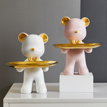 Violent Little Bear Entrance Door entrance Key Entrance Key Containing Swing room Desktop tray Joe Accommodate New Residence Gift