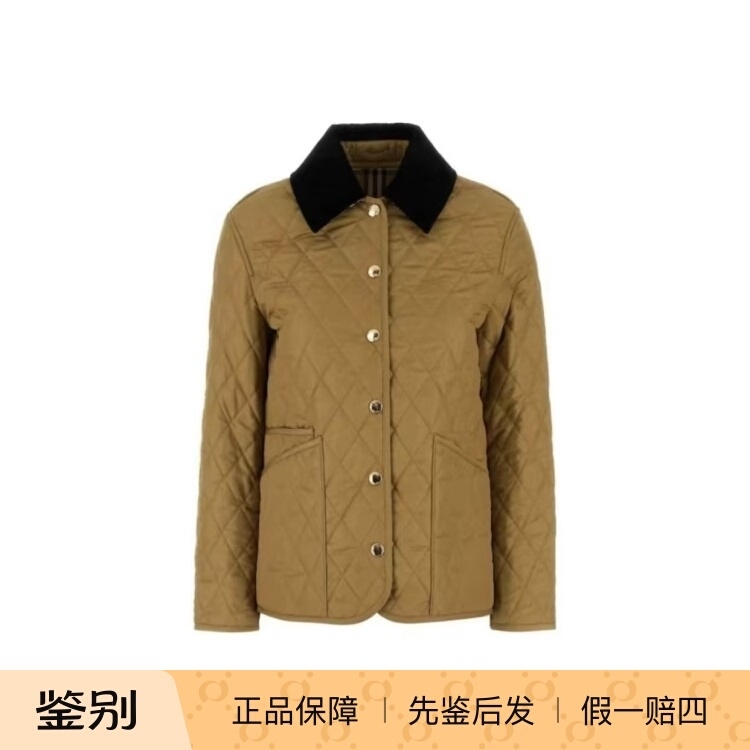 Burberry Women's Camel-Colored Long-Sleeved Cotton Jacket 81089891