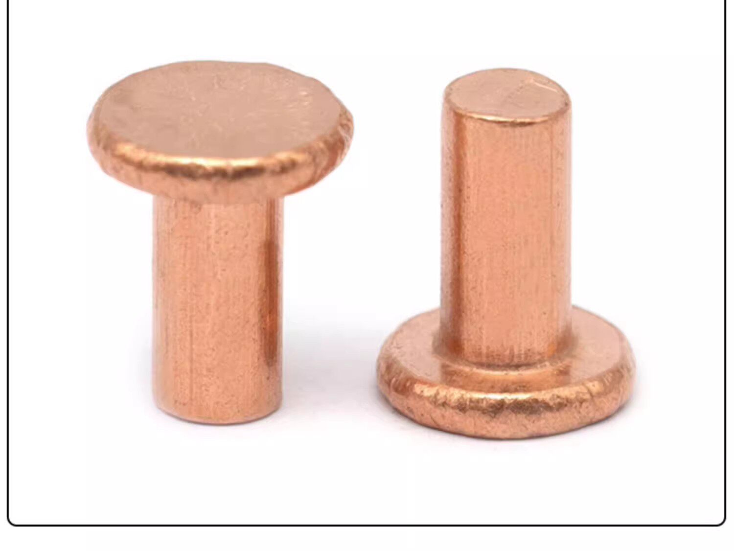 Заклепки с плоской головкой 紫铜平头铆钉按斤 1斤价gb109紫铜铆钉m1.5m2-m8敲击式实心紫铜钉