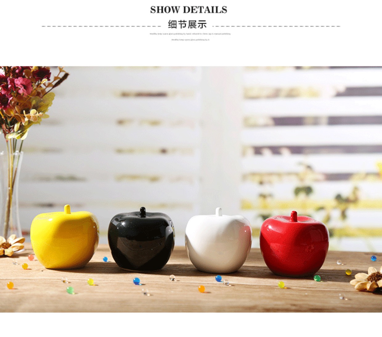 Jingdezhen thủ công gốm sứ trang trí nhỏ trang trí nhà đơn giản hiện đại sáng tạo phòng khách táo quà tặng sinh nhật phòng khách nhà cấp 4