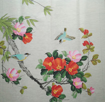 Chinese painting flowers and birds four feet Dou Fang painting famous hand painted porch Hall hall house decoration painting business gift painting