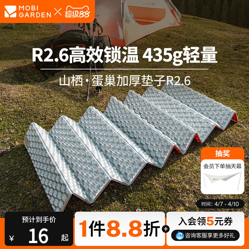 Mobi ガーデンエッグネスト 防湿マット テント用グランドマット アウトドアキャンプ用スリーピングマット 昼寝マット 折りたたみ式エッグネストマット