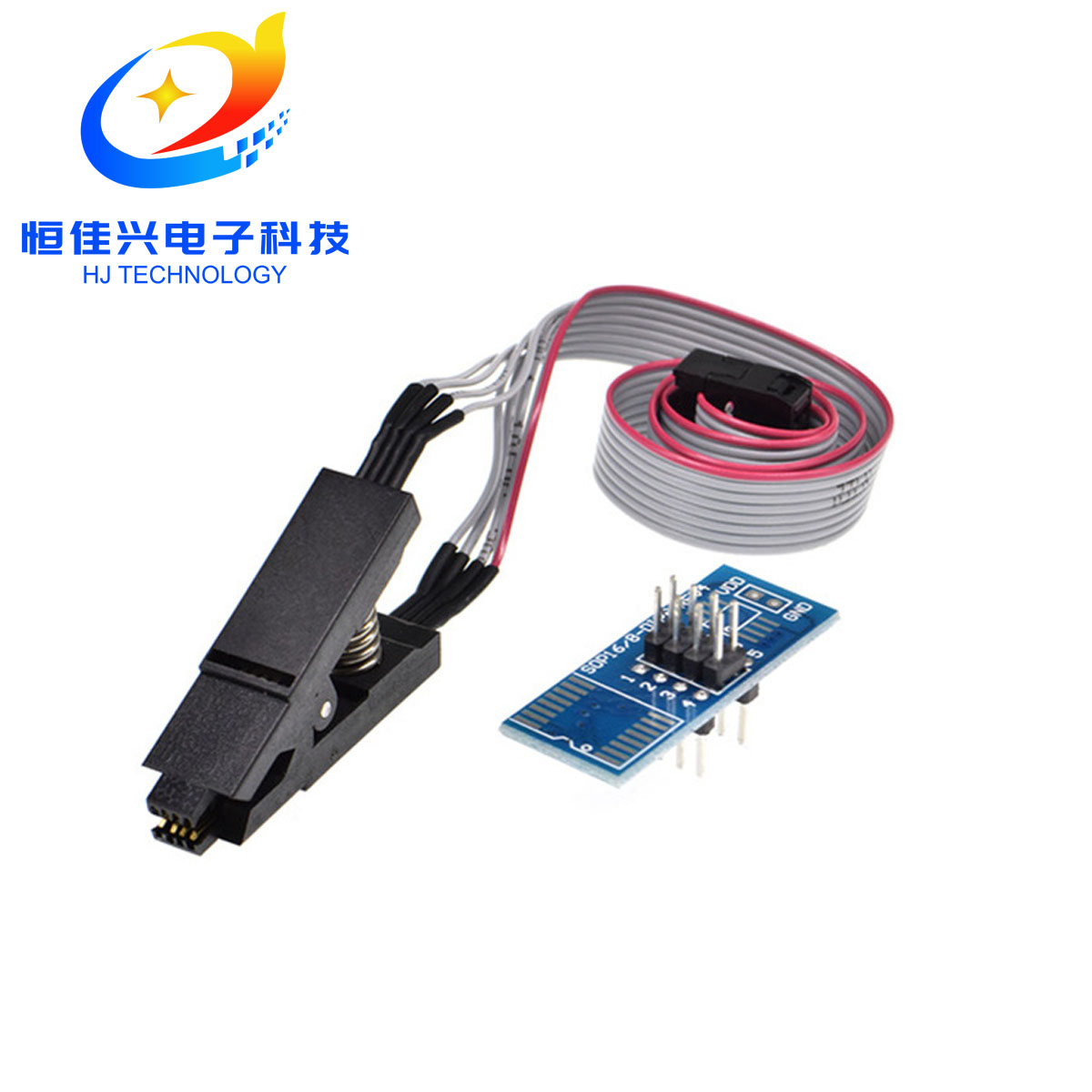 SOP8 测试夹 烧录夹 IC夹子线 窄体 宽体 通用刷机夹 BIOS烧录座