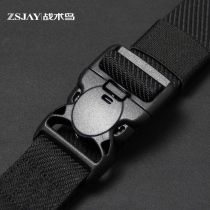 Outdoor Russian military snap belt Mens canvas belt Nylon Casual No Metal buckle trouser belt