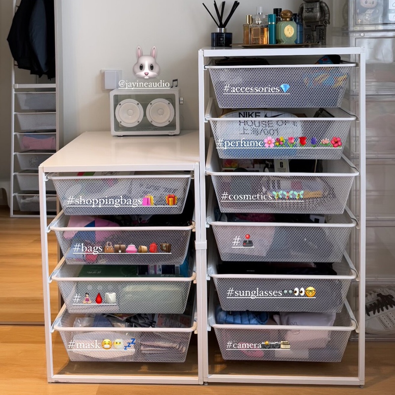 Ikea Unisale Clothing Storage Cabinet with Pull-Out Basket Frame, Can Fit 50, 51, 71 High Items in the Wardrobe