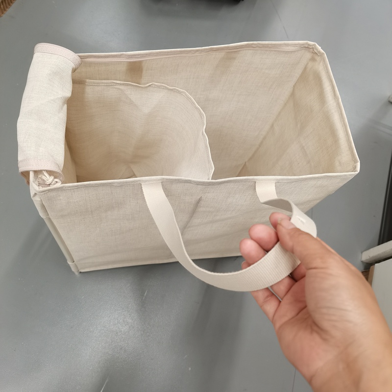 Ikea Laundry Bag with Rack, Dirty Clothes Basket, Storage Bag, Laundry Basket, Beige, 42 Liters, Zipper