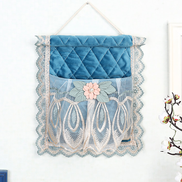 European Italian velvet multi-layer hanging bag storage bag wall hanging multi-layer hanging wall hanging finishing storage bag