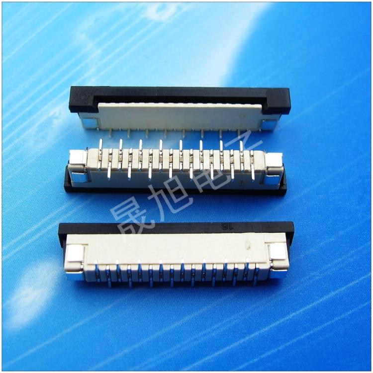 FPC socket Flat soft wiring socket connector FFC connector 1 0 pitch 16P laced lock