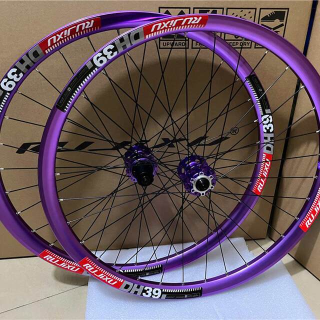 Rujixu High-Strength Mountain Bike Wheelset Dh39 Rim 26/ 27.5inch Disc Brake 120 Clicks Hg/Xd/Ms