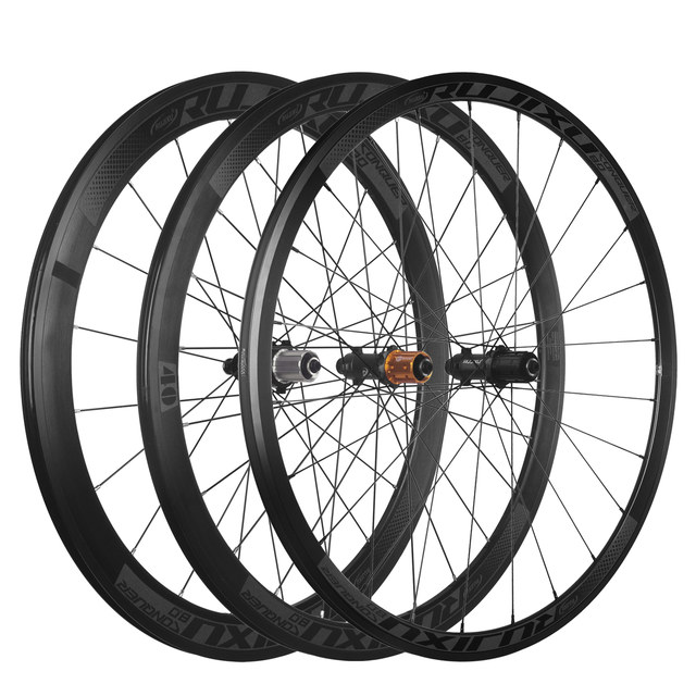 Rujixu 700C Aluminum Alloy High-Profile Road Wheels 50mm Rims 36t Planetary Gear V/C Brake Disc Brake Wheelset