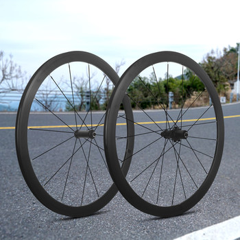 Unlabeled 700C Road V/C Rim Brake Aluminum Alloy Carbon Fiber Hub 6-Claw Straight Pull 120 Loud High Frame Rim Brake Wheel Set