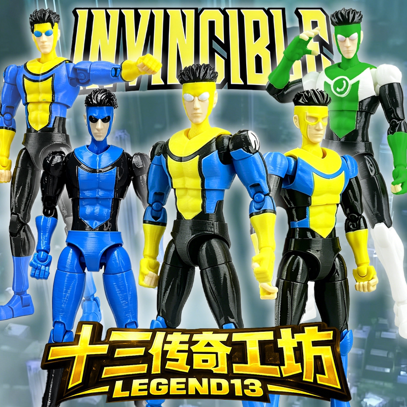 Thirteen Legendary Workshops Third Generation Invincible Young Hero Figure 3D Printed Multi-Jointed Movable Toy Model