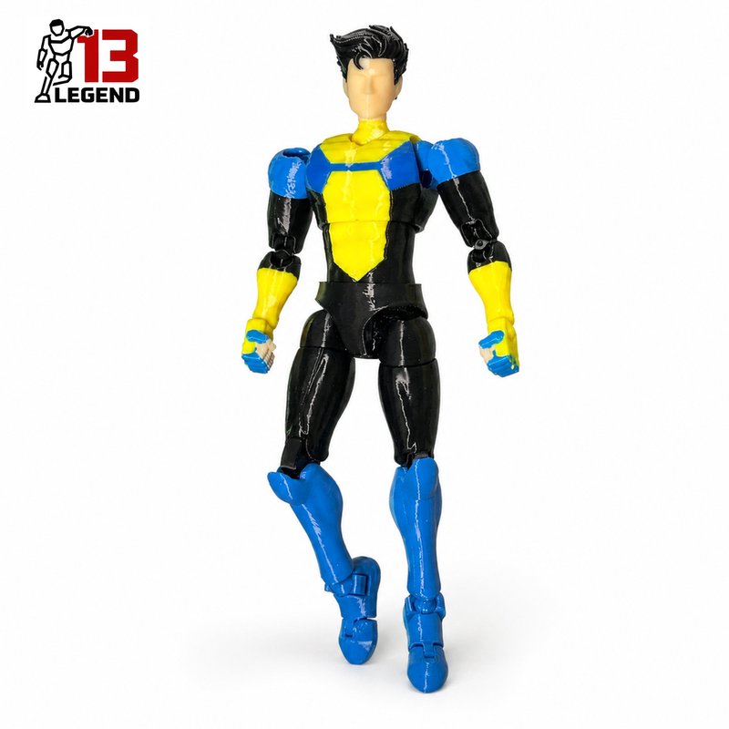Thirteen Legends Workshop Invincible Hero Figure Without Mask 3D Printed Multi-Joint Movable Toy Figure