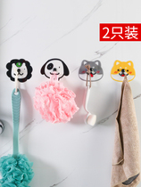 Q sticky hook strong load-bearing non-perforated cartoon cute adhesive hook Wall Wall bathroom sticky hook
