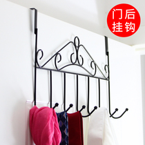 Wrought iron nail-free door rear adhesive hook bathroom hanger towel rack rack door back hanger coat rack