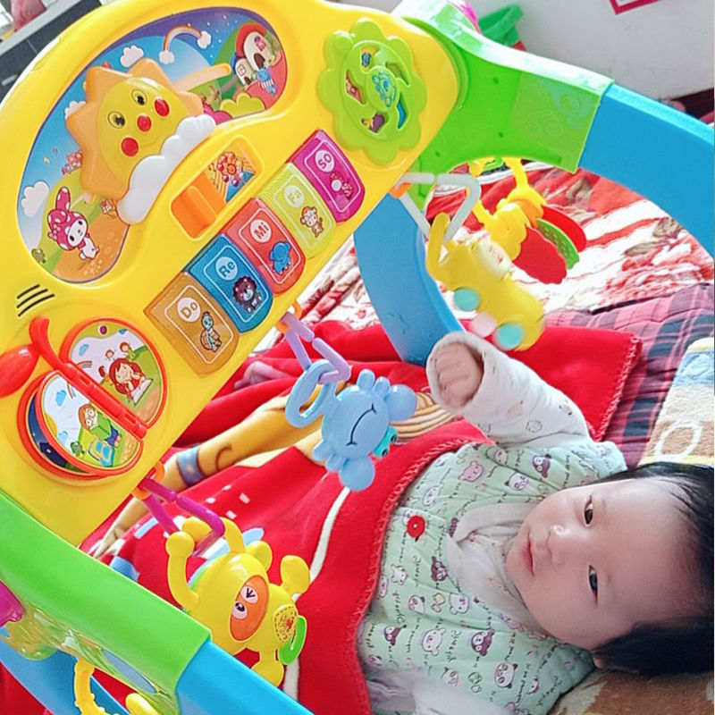 Baby toy fitness rack 0-1-year-old baby multifunction 3-6-9 month music walker rack children pedaling