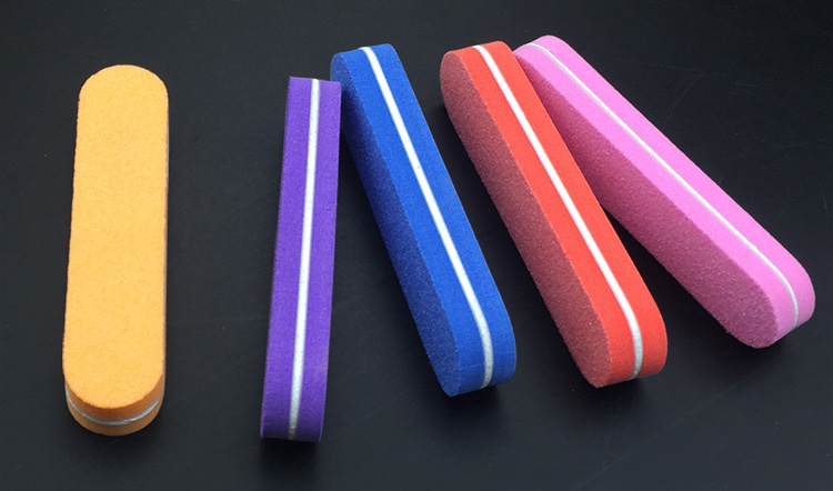 Dụng cụ làm móng nhỏ Sửa chữa móng tay 搓 Mini Sponge Fringe Làm dày móng tay Tập tin đánh bóng hai mặt đồ làm móng