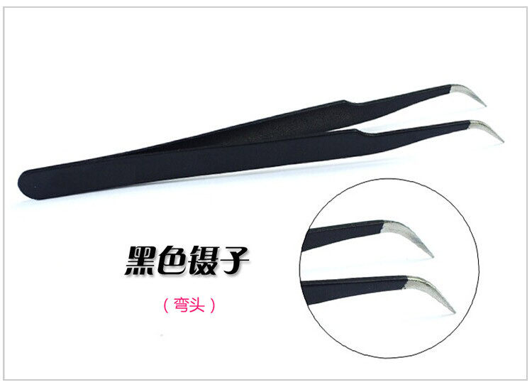 Dụng cụ làm móng tay nhíp thẳng bằng thép không gỉ Móng tay dán rhinestone trang sức dán chống tĩnh điện / nhíp vẽ cọ bản