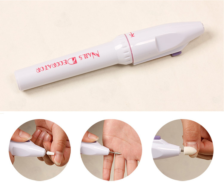 Dụng cụ làm móng Máy mài điện Bút mini Pin Ba Lan tẩy tế bào chết Da làm bóng bút vẽ nail