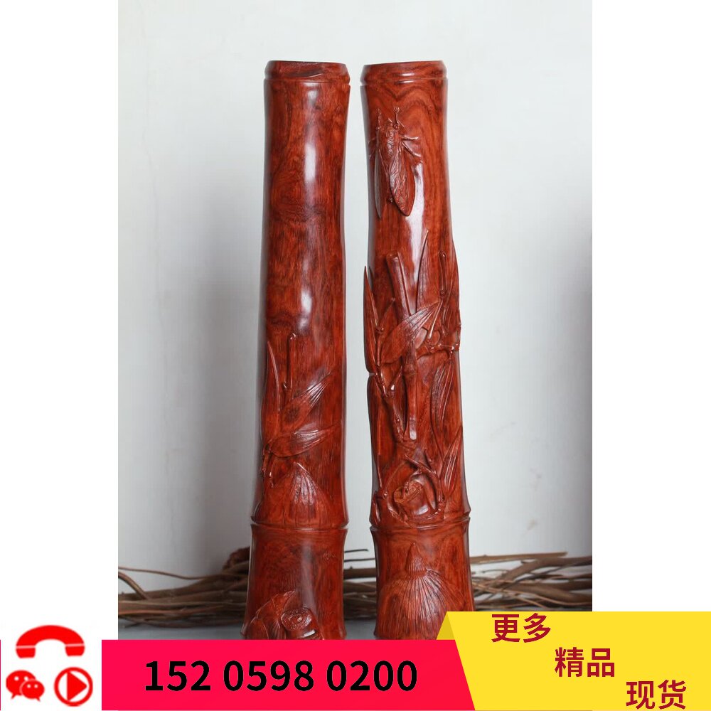 Contentment paperweight Indian leaflet Red sandalwood bamboo joint town ruler High oil-dense old material pressure ruler High-grade collectibles