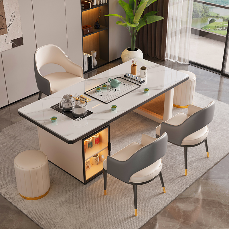 Rock Slab Tea Table and Chair Set, One Table and Five Chairs, Tea Table for Living Room, Home Use, 2026 New Model, High-End Tea Set, Complete Tea Table Set Rock Slab Tea Table and Chair Set, One Table and Five Chairs, Tea Table for Living Room, Home Use, 2026 New Model, High-End Tea Set, Complete Tea Table Set