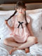 女童睡衣夏季薄款儿童女空调服公主风吊带短裤套装夏天女孩家居服