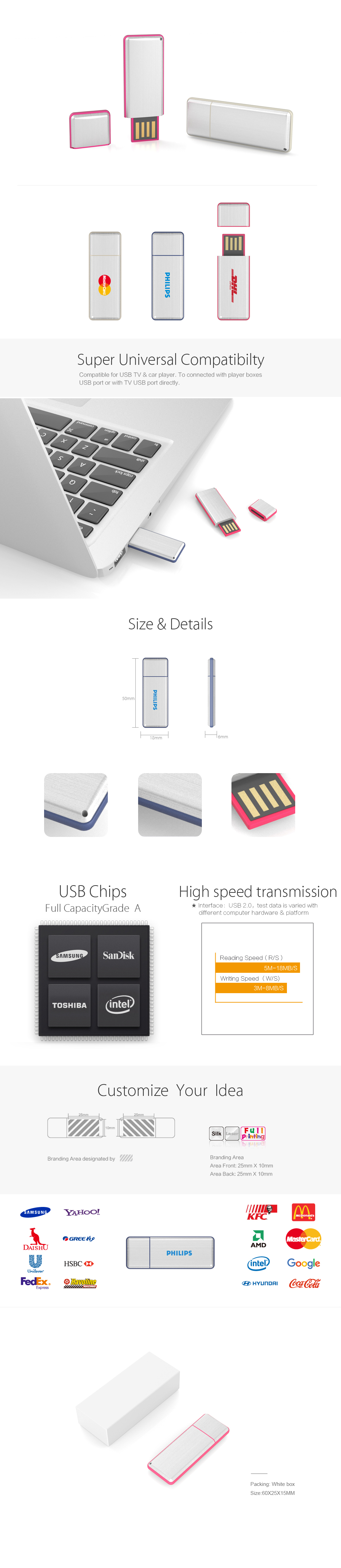 Custom metal usb