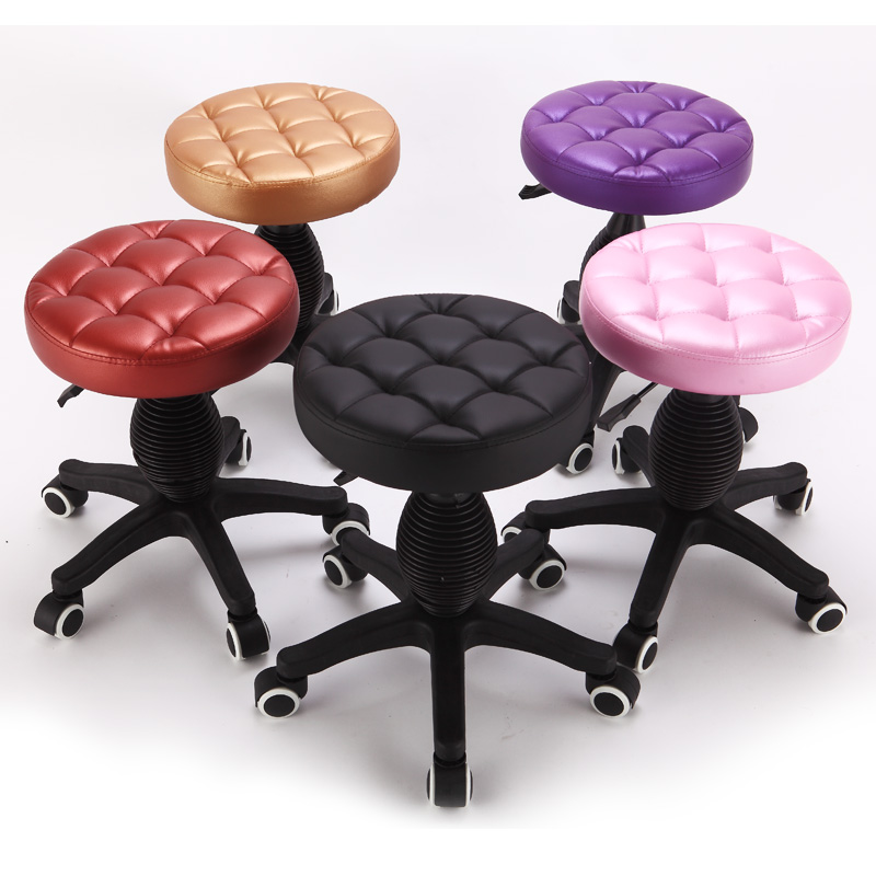 Beauty stool Lifting round stool Nail chair Big stool Bar stool Hair salon chair rotating stool Makeup stool