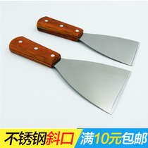 Cleaning knife Putty knife Small spatula Putty knife Batch knife shovel wall skin stainless steel thickened oblique mouth to make pancake food