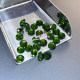 Natural diopside bare stone ring face round 2MM-7MM diopside rough stone with stone ring face